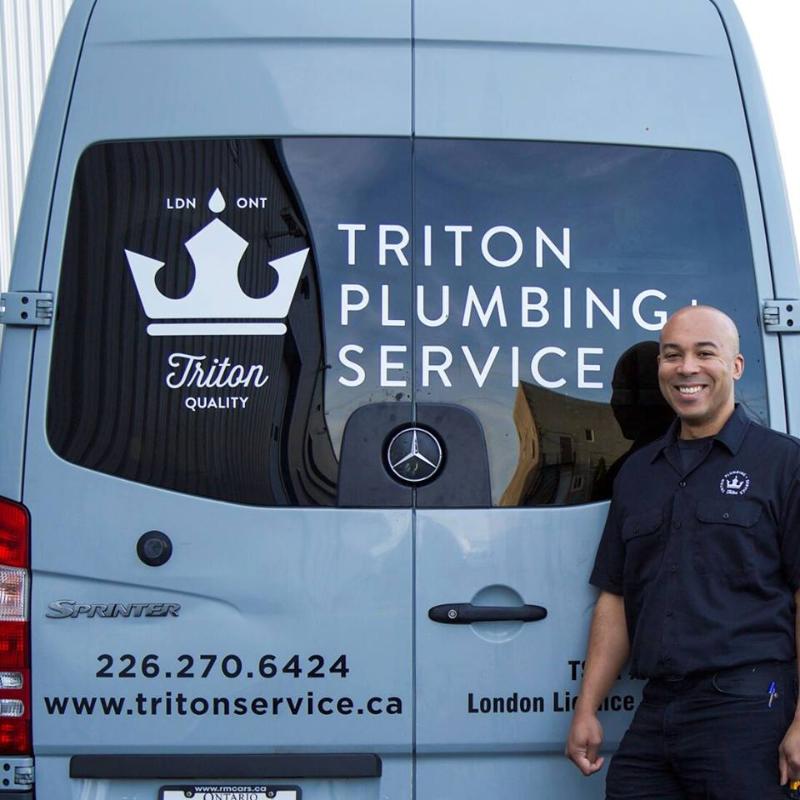 triton plumbing + service van and owner aron oretan